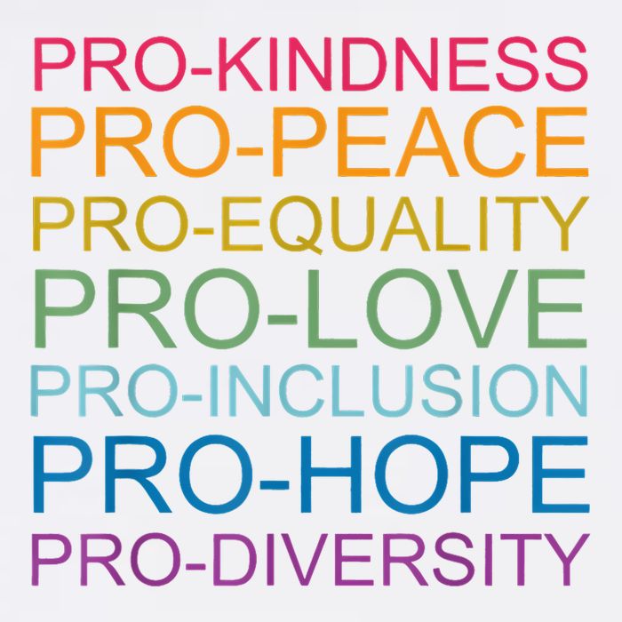 Pro Kindness Pro Peace Equality Love Diversity Human Rights Performance Shirt
