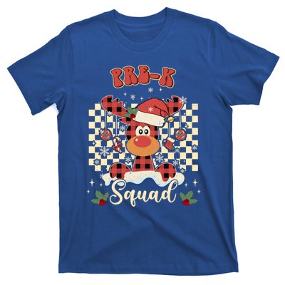 Pre K Reindeer Christmas Xmas Teacher Squad Cute Gift T-Shirt