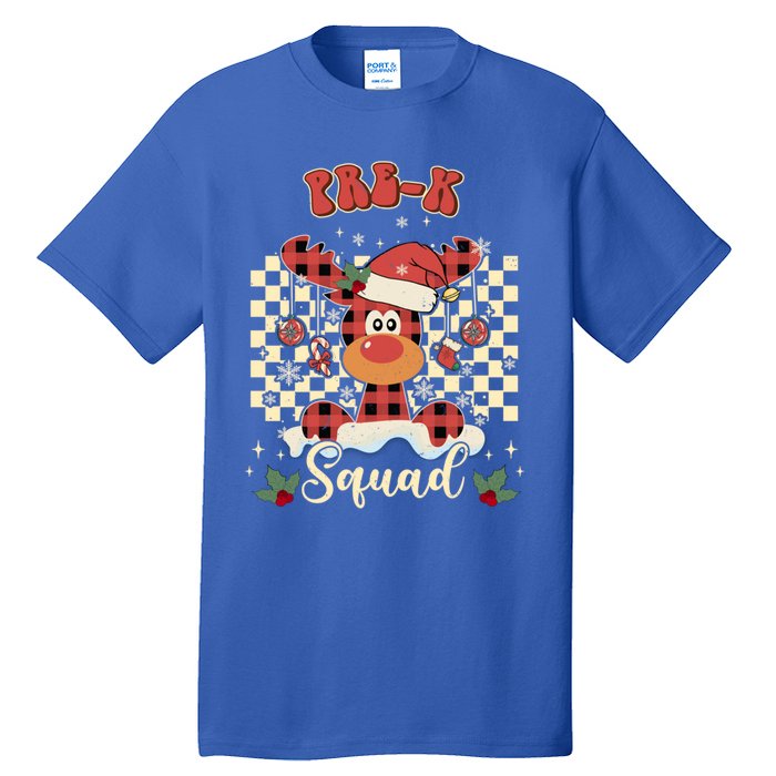 Pre K Reindeer Christmas Xmas Teacher Squad Cute Gift Tall T-Shirt