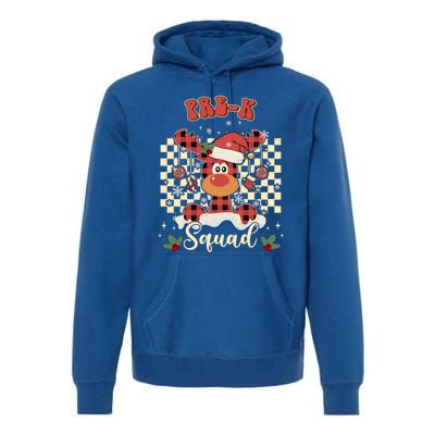 Pre K Reindeer Christmas Xmas Teacher Squad Cute Gift Premium Hoodie