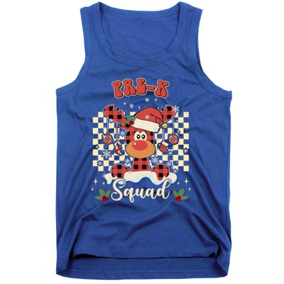 Pre K Reindeer Christmas Xmas Teacher Squad Cute Gift Tank Top