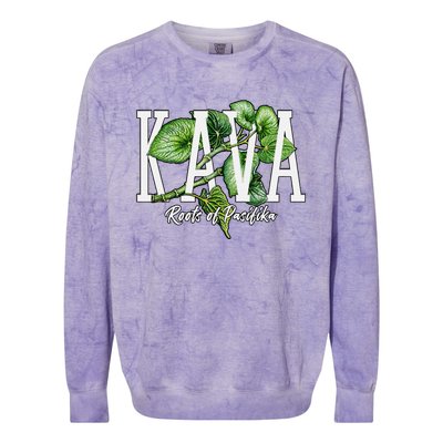 Pasifika Kava Roots Micronesian Melanesian Polynesian Colorblast Crewneck Sweatshirt