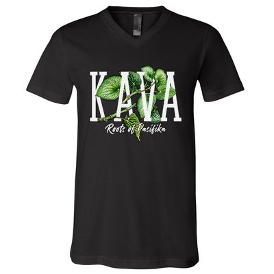 Pasifika Kava Roots Micronesian Melanesian Polynesian V-Neck T-Shirt