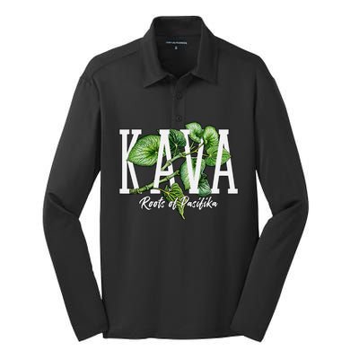 Pasifika Kava Roots Micronesian Melanesian Polynesian Silk Touch Performance Long Sleeve Polo