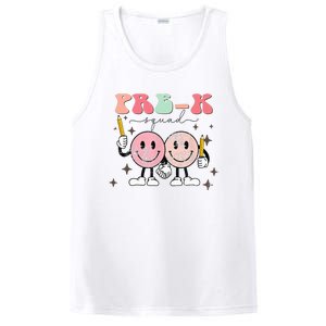 Pre K Squad Groovy Face Back To School Teacher PosiCharge Competitor Tank