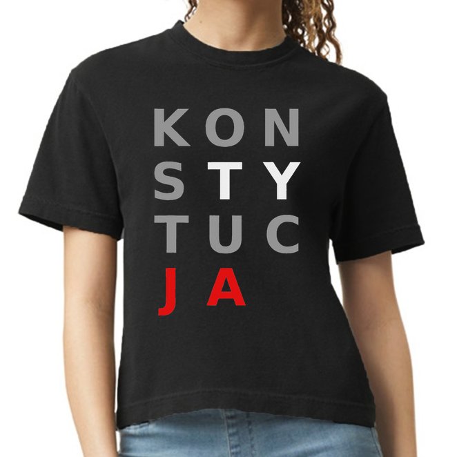 Polska Konstytucja Support Protest Koszulka Comfort Colors Boxy T-Shirt