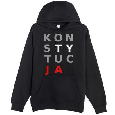 Polska Konstytucja Support Protest Koszulka Premium Pullover Hoodie