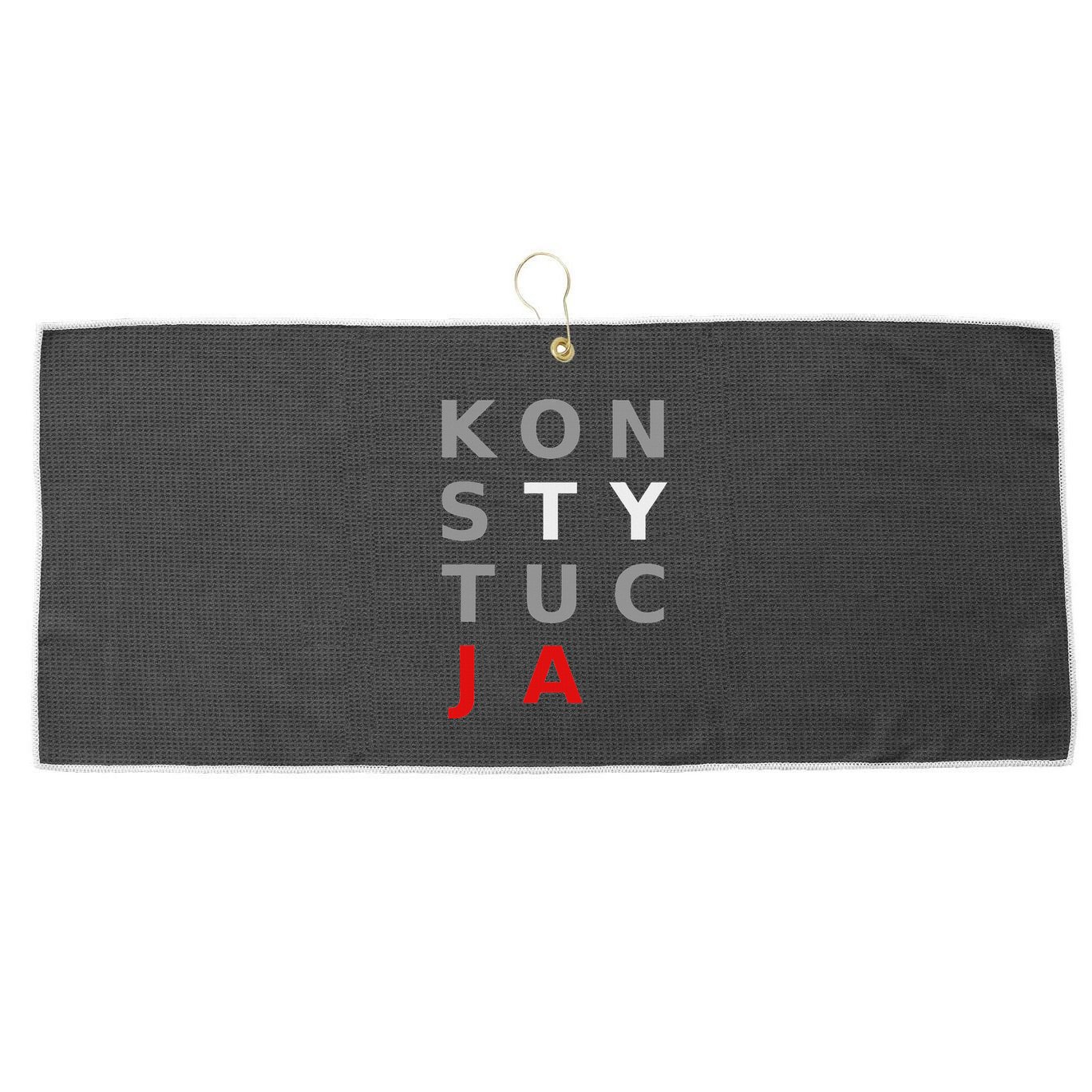 Polska Konstytucja Support Protest Koszulka Large Microfiber Waffle Golf Towel