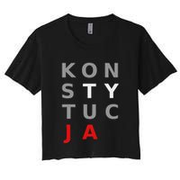 Polska Konstytucja Support Protest Koszulka Women's Crop Top Tee