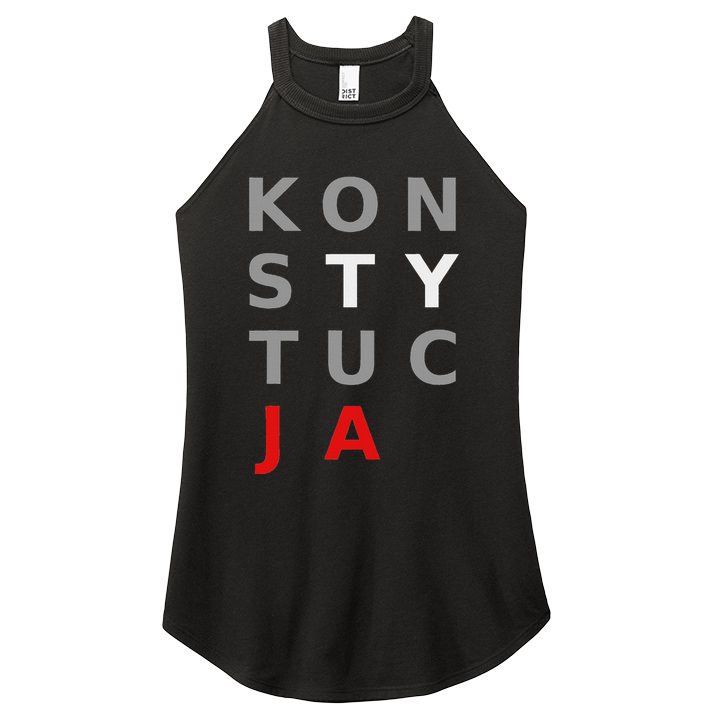 Polska Konstytucja Support Protest Koszulka Women's Perfect Tri Rocker Tank