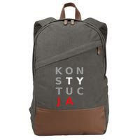 Polska Konstytucja Support Protest Koszulka Cotton Canvas Backpack