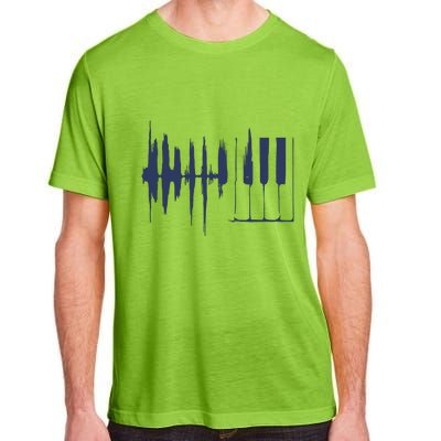 Piano Keys Sound Wave Keyboard Adult ChromaSoft Performance T-Shirt