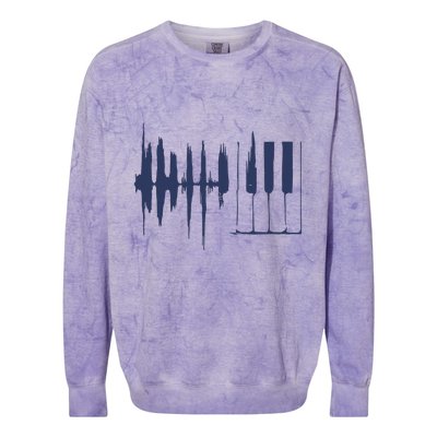 Piano Keys Sound Wave Keyboard Colorblast Crewneck Sweatshirt