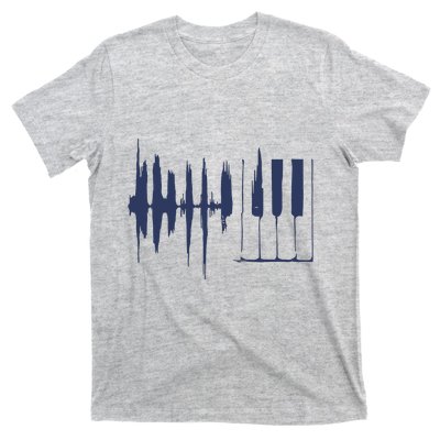 Piano Keys Sound Wave Keyboard T-Shirt