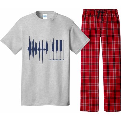 Piano Keys Sound Wave Keyboard Pajama Set