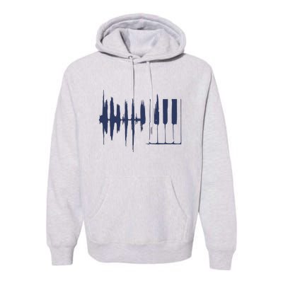 Piano Keys Sound Wave Keyboard Premium Hoodie