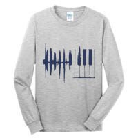 Piano Keys Sound Wave Keyboard Tall Long Sleeve T-Shirt