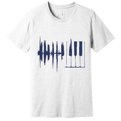 Piano Keys Sound Wave Keyboard Premium T-Shirt