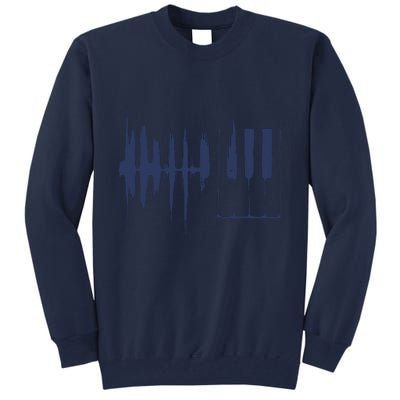 Piano Keys Sound Wave Keyboard Tall Sweatshirt