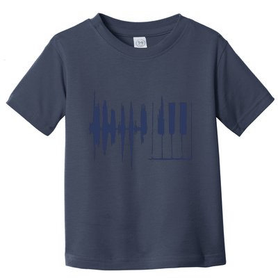 Piano Keys Sound Wave Keyboard Toddler T-Shirt