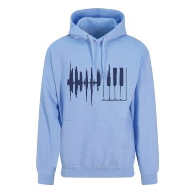 Piano Keys Sound Wave Keyboard Unisex Surf Hoodie