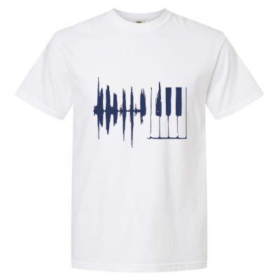 Piano Keys Sound Wave Keyboard Garment-Dyed Heavyweight T-Shirt