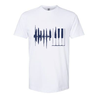 Piano Keys Sound Wave Keyboard Softstyle CVC T-Shirt