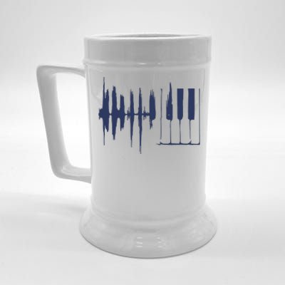 Piano Keys Sound Wave Keyboard Beer Stein