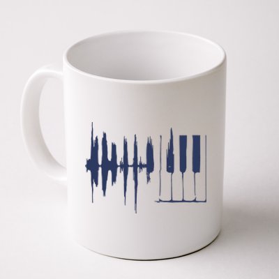 Piano Keys Sound Wave Keyboard Coffee Mug