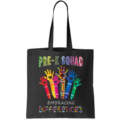 Pre K Squad Embracing Differences Autism SPED Teacher Bag