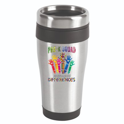 Pre K Squad Embracing Differences Autism SPED Teacher 16oz Travel Tumbler
