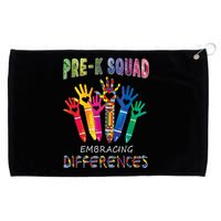 Pre K Squad Embracing Differences Autism SPED Teacher Grommeted Golf Towel