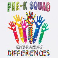 Pre K Squad Embracing Differences Autism SPED Teacher Garment-Dyed Sweatshirt