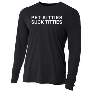 Pet Kitties Suck Titties Joke Cooling Performance Long Sleeve Crew