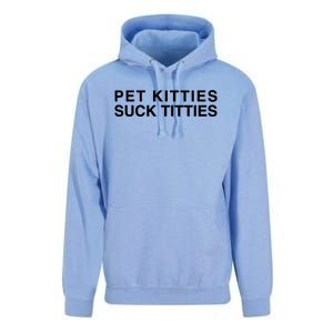 Pet Kitties Suck Titties Joke Unisex Surf Hoodie