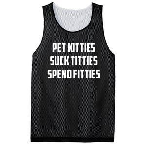 Pet Kitties Suck Titties Spend Fitties Mesh Reversible Basketball Jersey Tank