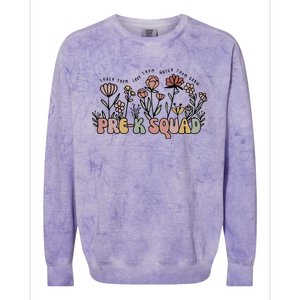 Pre K Squad Teach Them Love Them Watch Them Grow Colorblast Crewneck Sweatshirt