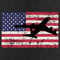 Patriotic Kc135 Stratotanker Jet American Flag 7 Panel Mesh Trucker Snapback Hat