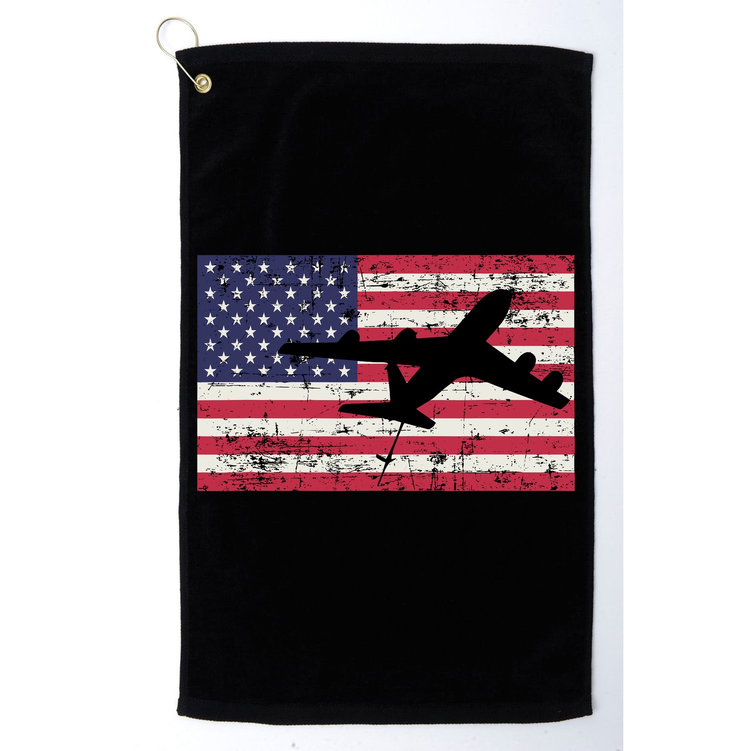 Patriotic Kc135 Stratotanker Jet American Flag Golf Towel
