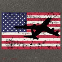 Patriotic Kc135 Stratotanker Jet American Flag Cotton Canvas Backpack