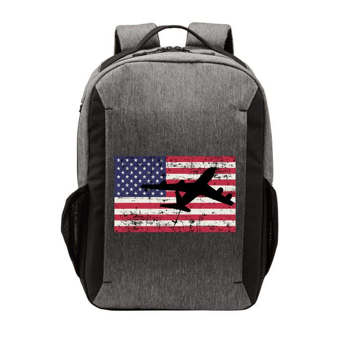 Patriotic Kc135 Stratotanker Jet American Flag Vector Backpack