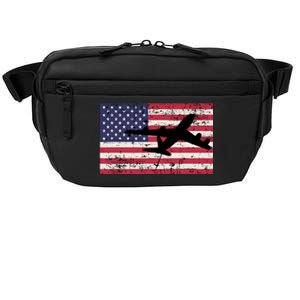 Patriotic Kc135 Stratotanker Jet American Flag Crossbody Pack