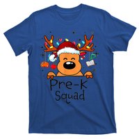 Pre K Squad Reindeer Funny Teacher Christmas Lights Cool Gift T-Shirt