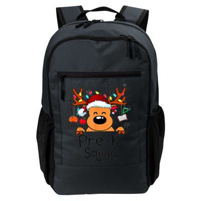 Pre K Squad Reindeer Funny Teacher Christmas Lights Cool Gift Daily Commute Backpack