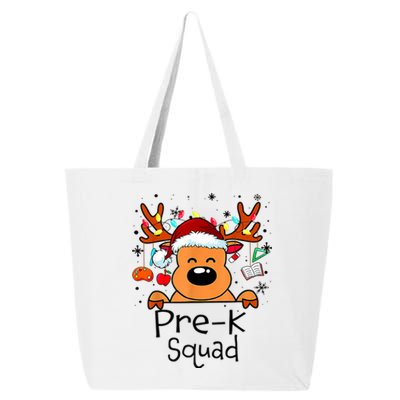 Pre K Squad Reindeer Funny Teacher Christmas Lights Cool Gift 25L Jumbo Tote