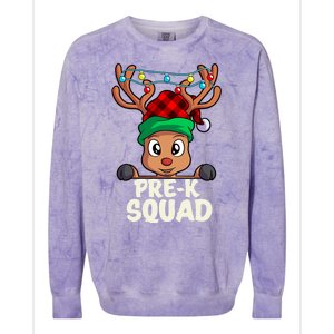 Pre K Squad Cute Teacher Christmas School For Teachers Colorblast Crewneck Sweatshirt