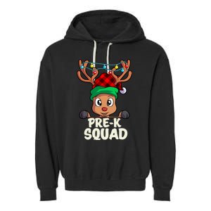 Pre K Squad Cute Teacher Christmas School For Teachers Garment-Dyed Fleece Hoodie