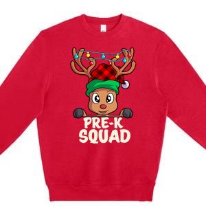 Pre K Squad Cute Teacher Christmas School For Teachers Premium Crewneck Sweatshirt