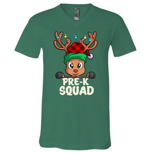 Pre K Squad Cute Teacher Christmas School For Teachers V-Neck T-Shirt