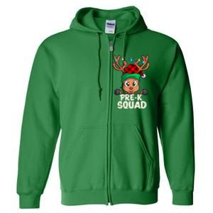 Pre K Squad Cute Teacher Christmas School For Teachers Full Zip Hoodie